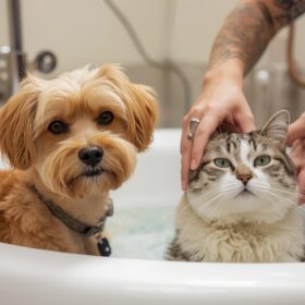 servicio de SPA PREMIUM para perros y gatos, corte, bano y mascarilla